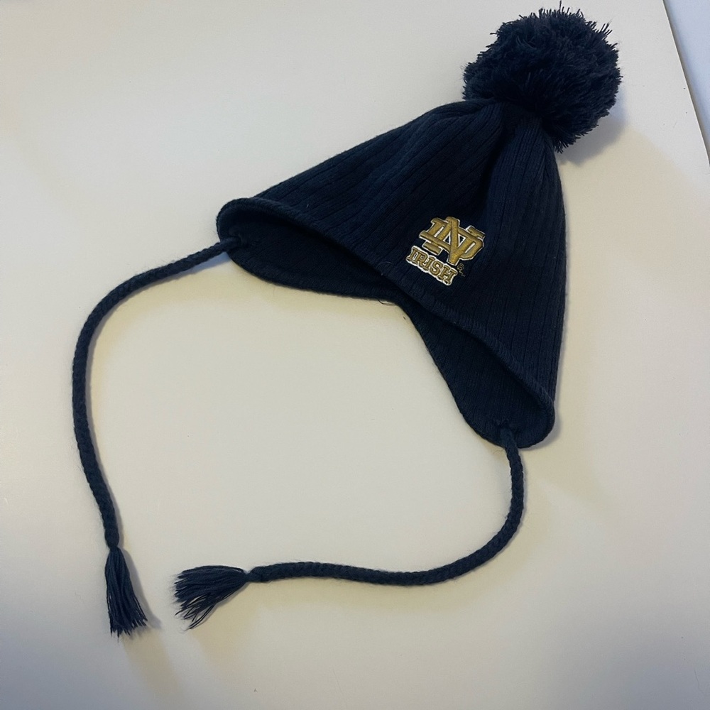 Notre Dame Navy Blue Pom-Pom Beanie